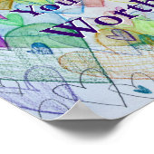 Vous Êtes Worthy Hearts Art Print Poster (Coin)