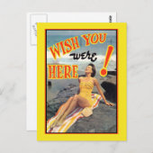 Vous étiez ici ! Carte postale de la plage Bikini (Devant / Derrière)