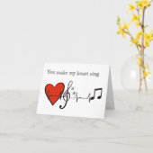 Vous Faites Chanter Mon Coeur - Carte Amour / Anni (Fleur jaune)