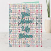 Vous Faites la carte de voeux Life Bloom (Devant)