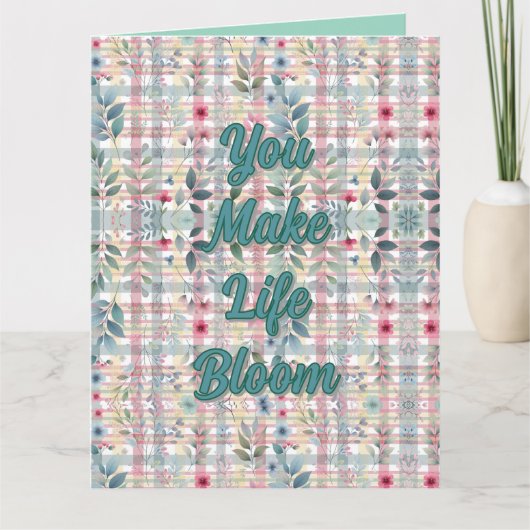 Vous Faites la carte de voeux Life Bloom (Devant)