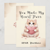 Vous faites ronronner mon cœur Carte de la Saint-V (Devant / Derrière)