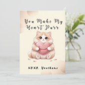 Vous faites ronronner mon cœur Carte de la Saint-V (Debout devant)