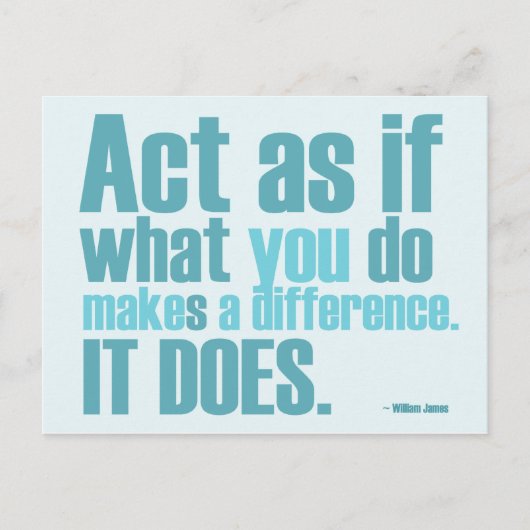 Vous Faites Une Différence Carte Postale Motivatio (Devant)