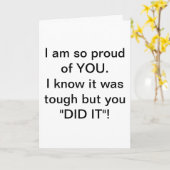 Vous L'AVEZ FAIT" ! Carte de voeux (Fleur jaune)