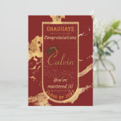 Vous l'avez maîtrisée carte de graduation en marbr (Debout devant)
