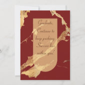 Vous l'avez maîtrisée carte de graduation en marbr (Dos)