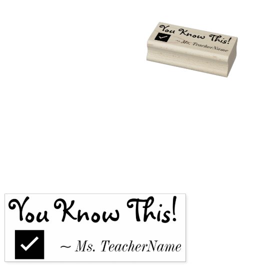 "Vous Le Savez !" Marquage du tampon en caoutchouc (Tamponné)