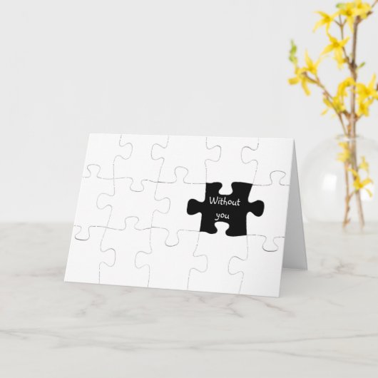 Vous manquant carte de morceau de puzzle (Fleur jaune)