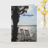 ` Vous manquant' carte de voeux (Fleur jaune)