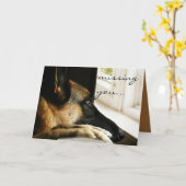 Vous manquant carte de voeux (Fleur jaune)