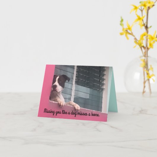 Vous manquant un carte pour notes comme un chien (Fleur jaune)