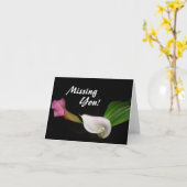 Vous manquer ! Carte de Lillies de calla (Fleur jaune)