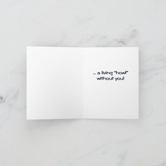 Vous manquer--Hurlement au carte pour notes de (Intérieur)