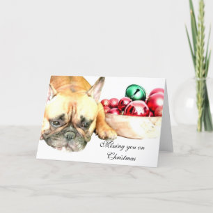 Vous manquer sur la carte de bouledogue français