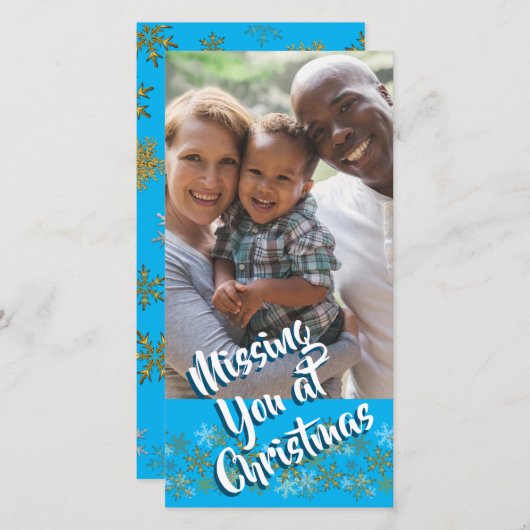 Vous manquez à Noël Carte photo vertical (Devant / Derrière)