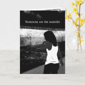 Vous manquez, carte de voeux de prison. (Fleur jaune)