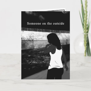 Vous manquez, carte de voeux de prison.