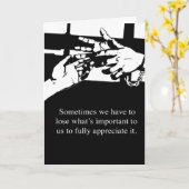 Vous manquez, carte de voeux de prison. (Fleur jaune)