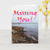 "Vous Manquez !" Carte de voeux vide/personnalisab (Fleur jaune)