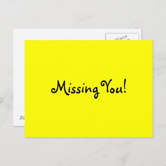 Vous Manquez ! carte postale (Devant / Derrière)