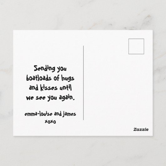 Vous Manquez Rainbow Sloth Grandparents Carte Post (Dos)