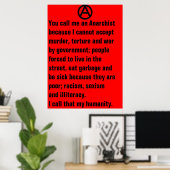 vous m'appelez une affiche anarchiste (Bureau à domicile)