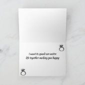 **VOUS MARIEZ "MOI" (JE VOUS AIME) CARTE (Intérieur)