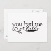 Vous m'avez eu à HELLO - Carte postale (Devant / Derrière)