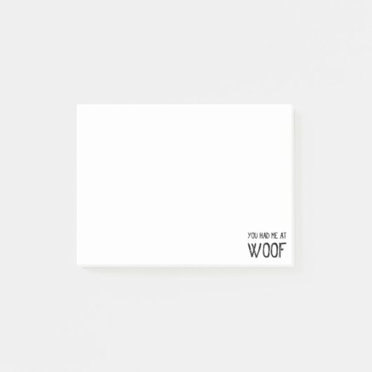 Vous m'avez eu aux notes de post-it de Woof (Devant)