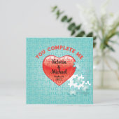 Vous me complétez jigsaw puzzle mariage invitation (Debout devant)