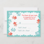 Vous me complétez le puzzle Mariage Cartes RSVP (Devant)