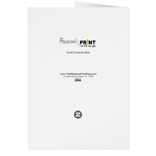 Vous me complétez par une carte de Saint-Valentin (Dos)