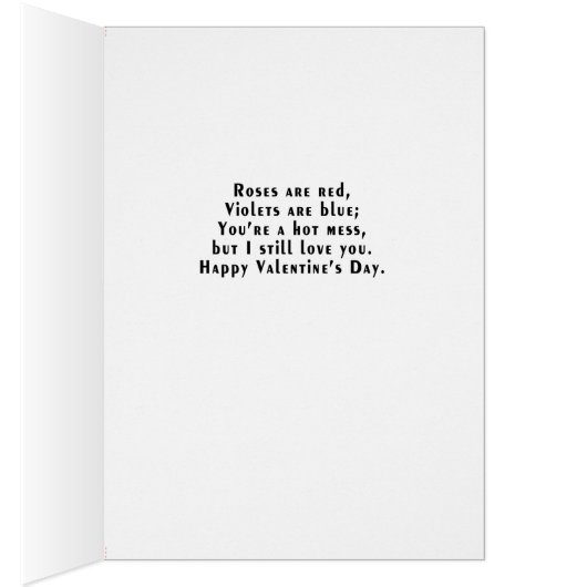 Vous me complétez par une carte de Saint-Valentin (Intérieur (Droit))