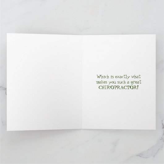 Vous Me Crackez ! Oeufs fissurés : Carte Chiroprac (Intérieur)