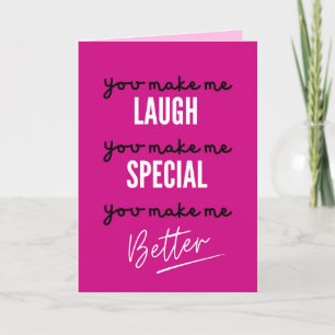 Vous me faites rire, carte d'amour pour partenaire