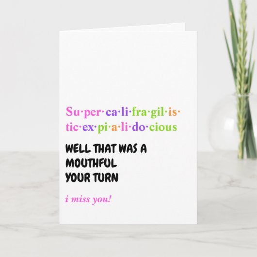VOUS ME MANQUEZ Carte de voeux (Devant)