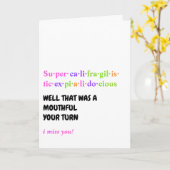 VOUS ME MANQUEZ Carte de voeux (Fleur jaune)