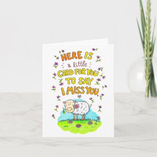 Vous me manquez Carte de voeux (Devant)