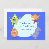 Vous me manquez carte postale (Devant / Derrière)