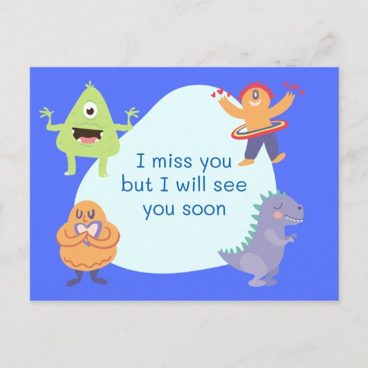 Vous me manquez carte postale (Devant)