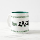 Vous me zazzle Green et Black Mug (Devant gauche)