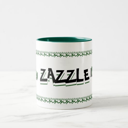 Vous me zazzle Green et Black Mug (Centre)
