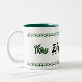 Vous me zazzle Green et Black Mug (Gauche)