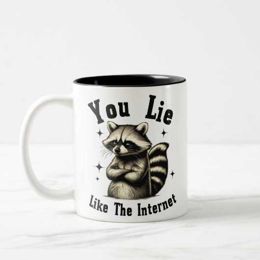 Vous mentez Comme Internet - Drôle Café Mug (Gauche)
