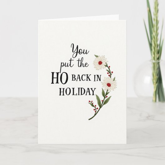 Vous Mettez La Ho Carte De Noël (Devant)