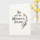 Vous Mettez La Ho Carte De Noël (Fleur jaune)