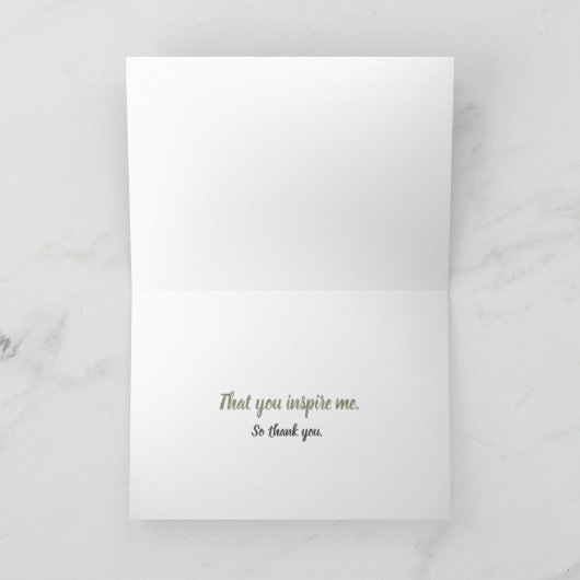 Vous M'Inspire Carte (Intérieur)