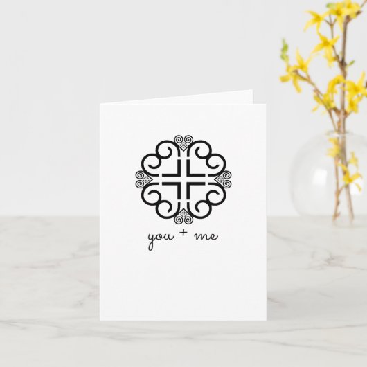 Vous + Moi | Carte inspirée Hmong (Fleur jaune)