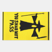 Vous Ne Devrez Pas Passer Sticker (Devant)